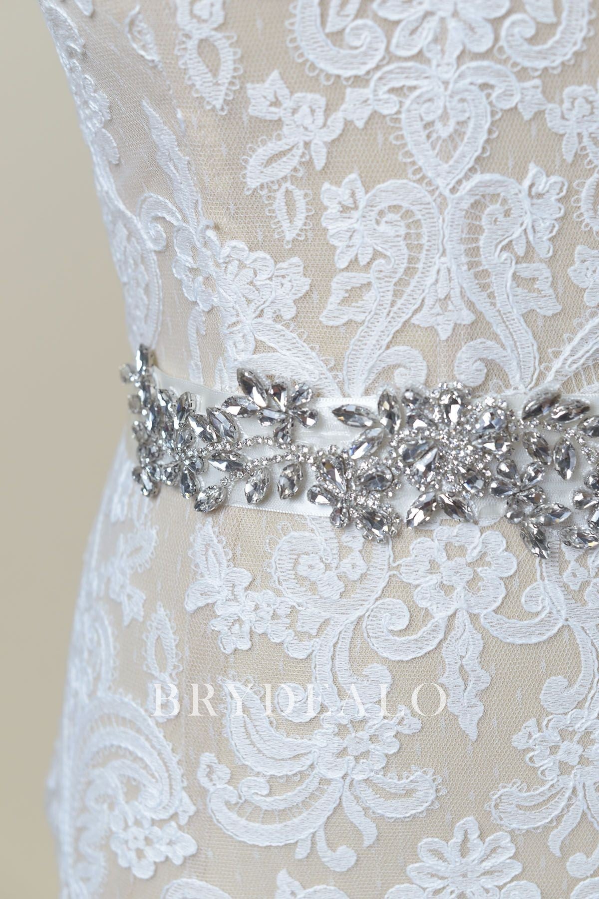 Cheap Shiny Crystals Bridal Sash for Sale
