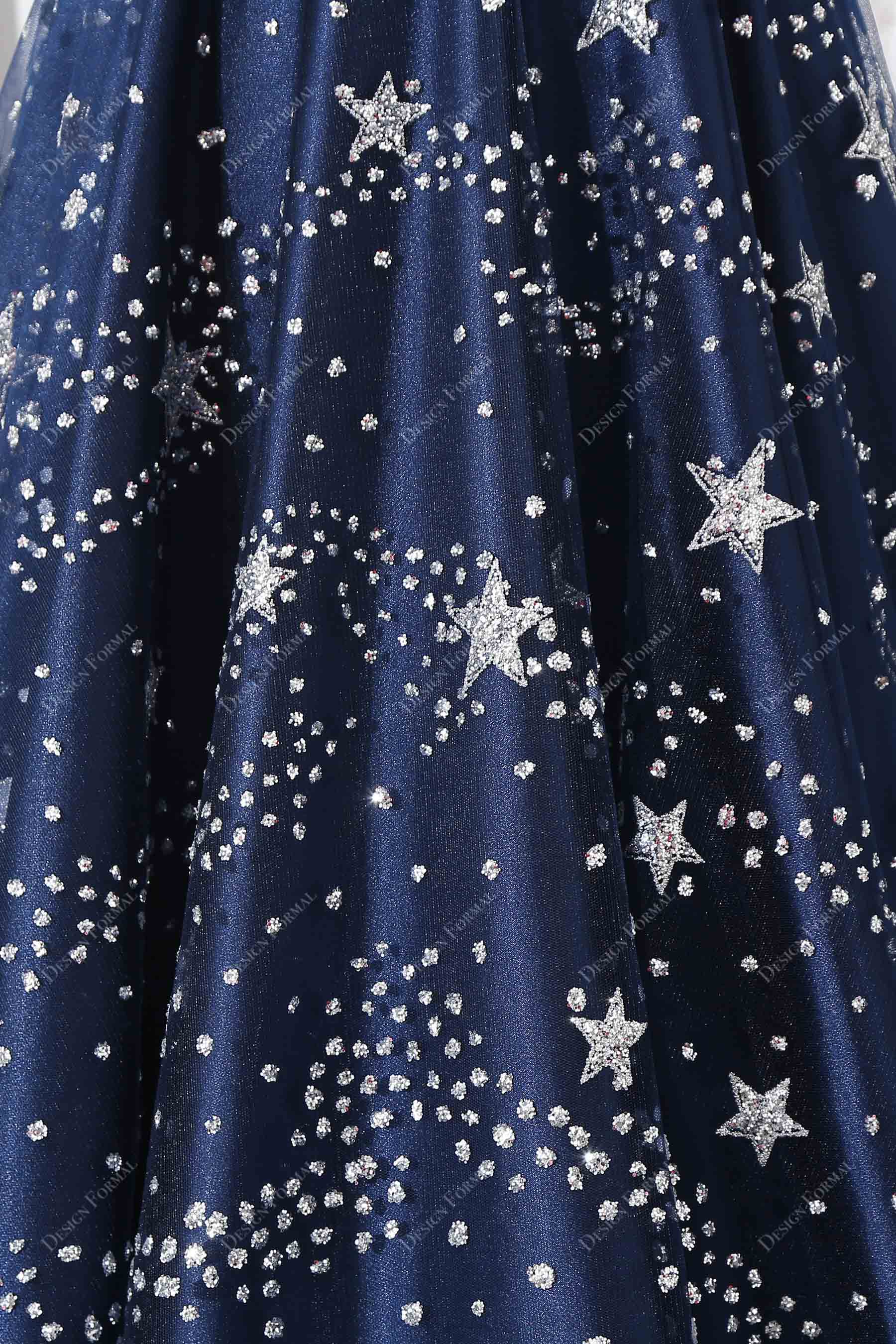 shiny stars glitter formal dress