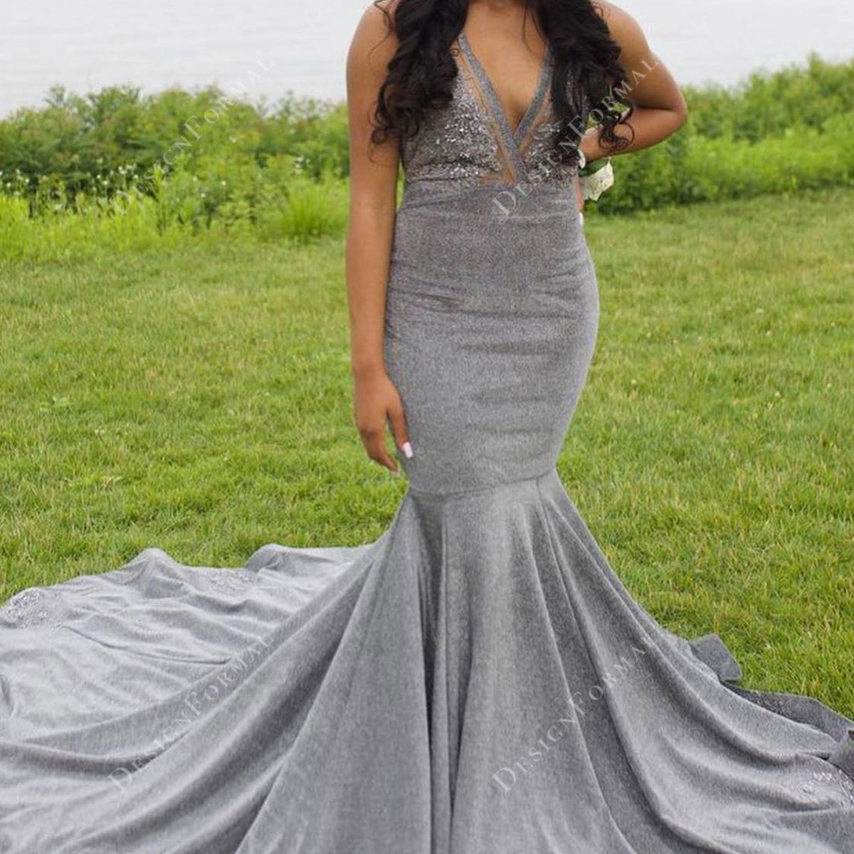 silver gray prom dresses Ball Gown Off The Shoulder Grey Floor Length Formal Prom Dresses ARD2189 shoulder Straps Back Sparkly Gray Formal Gown Sequin