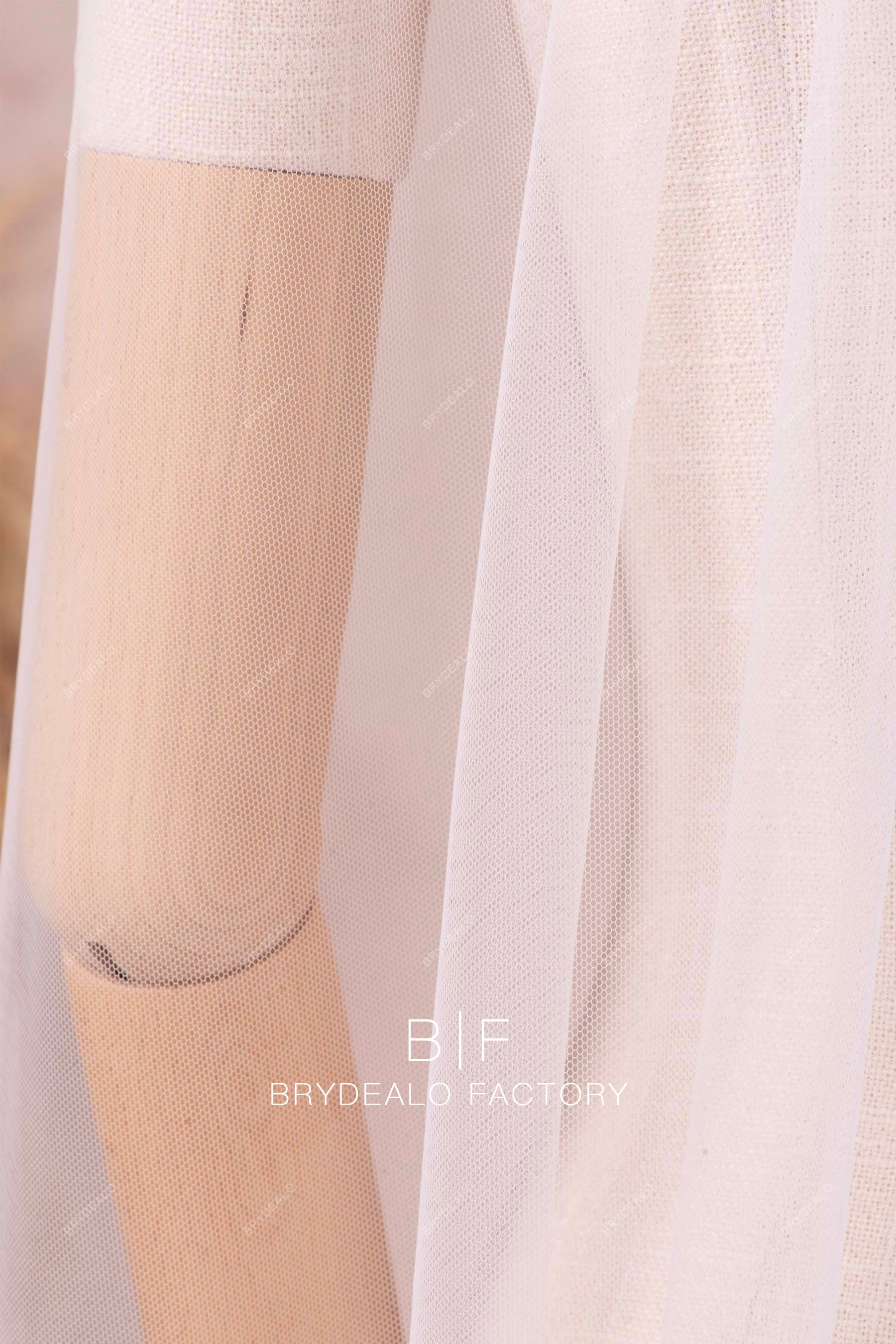 elegant single-tier raw cut edge veil online