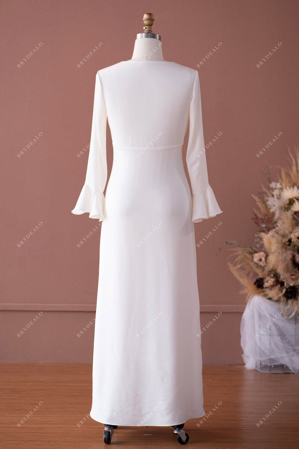Stretch Satin Fitted Bridal Gown