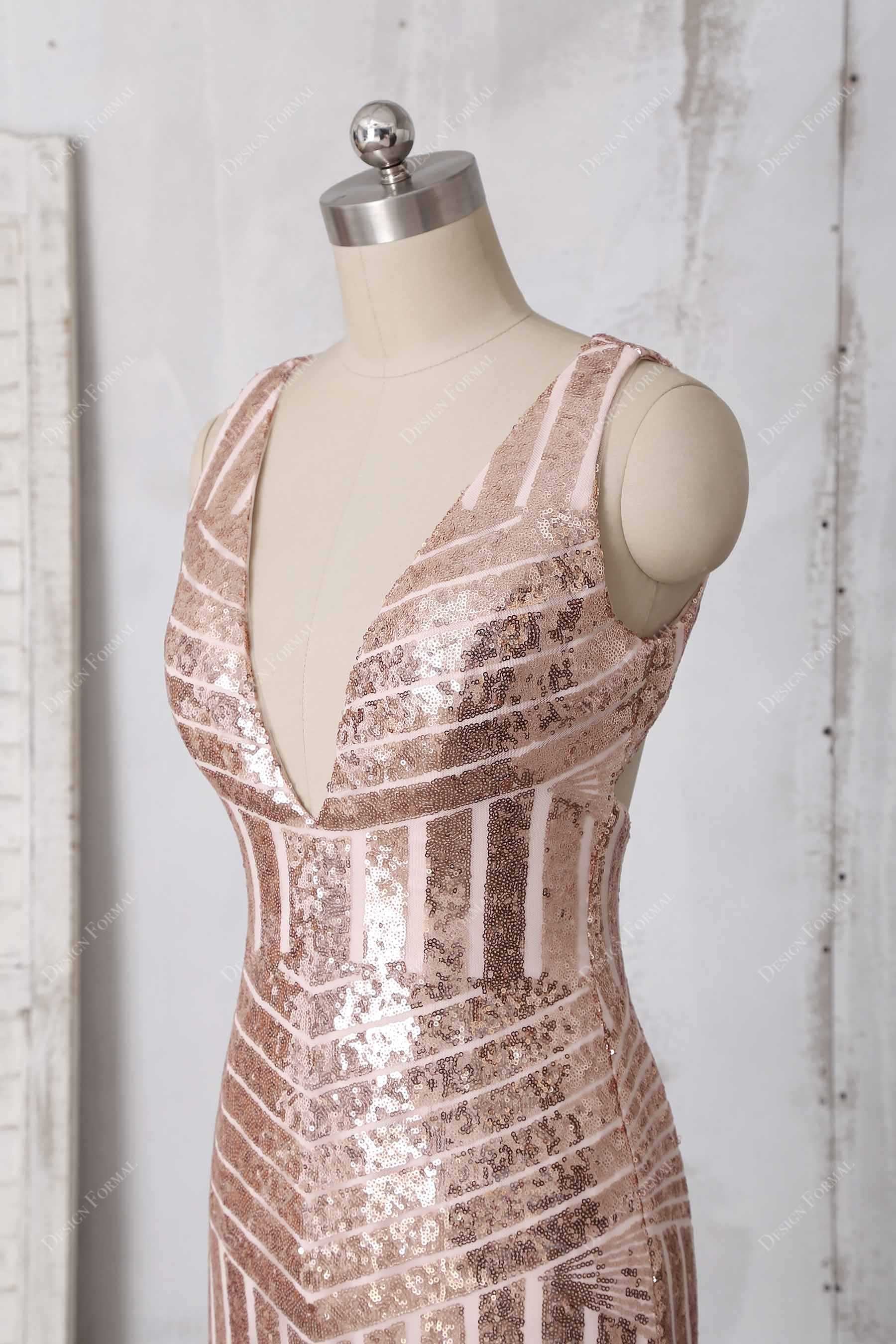 sleeveless rose gold sequin top