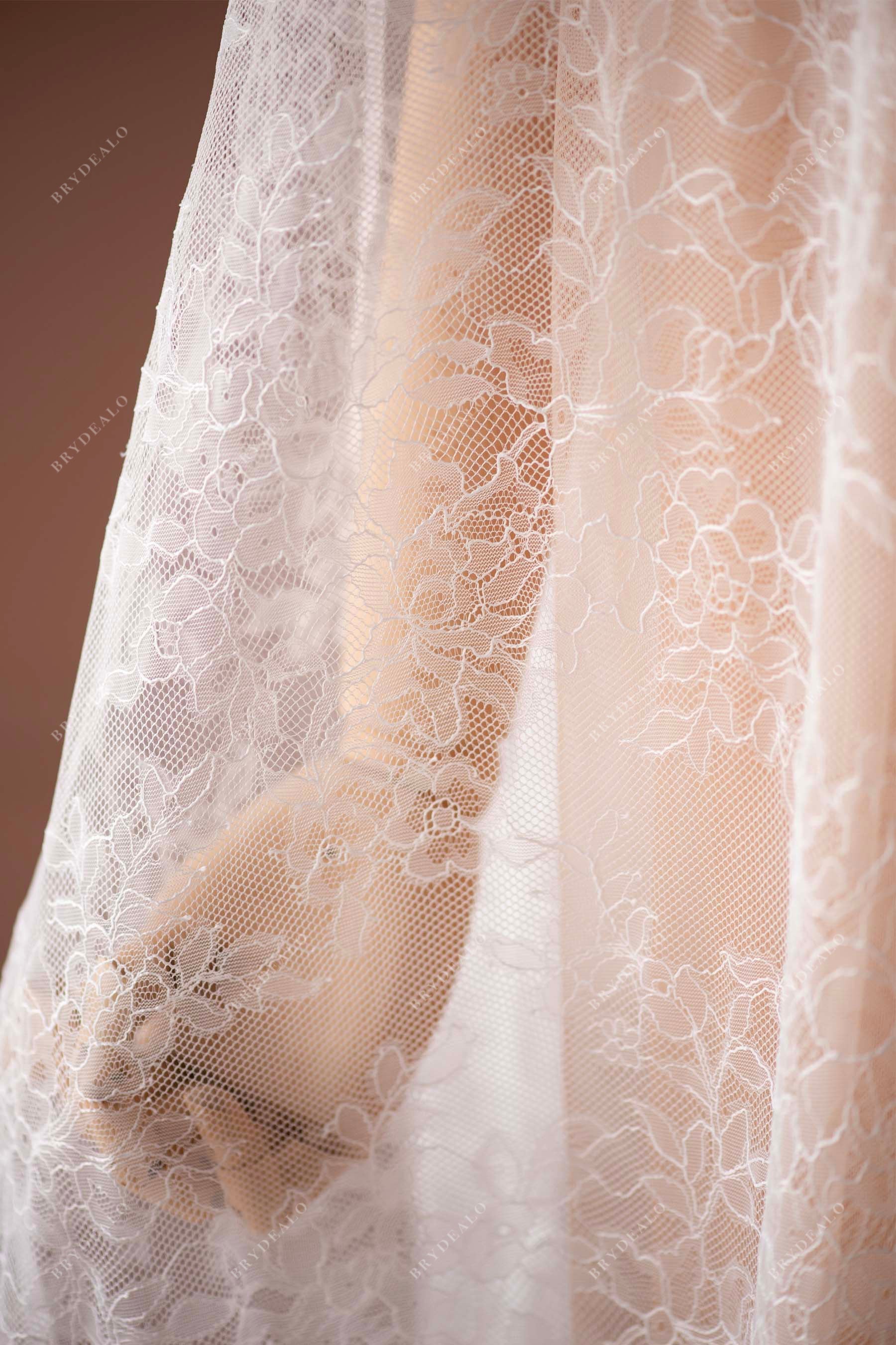 Popular Designer Soft Cording Flower Lace Fabric Online