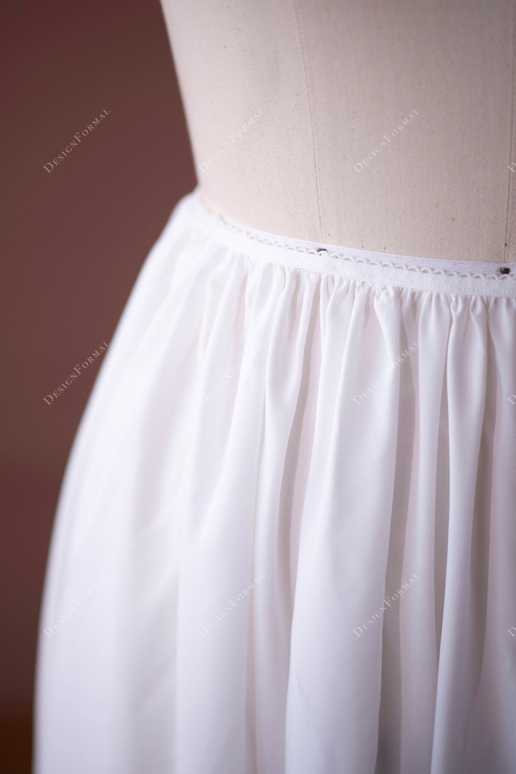 cotton skirt lining with elastic band