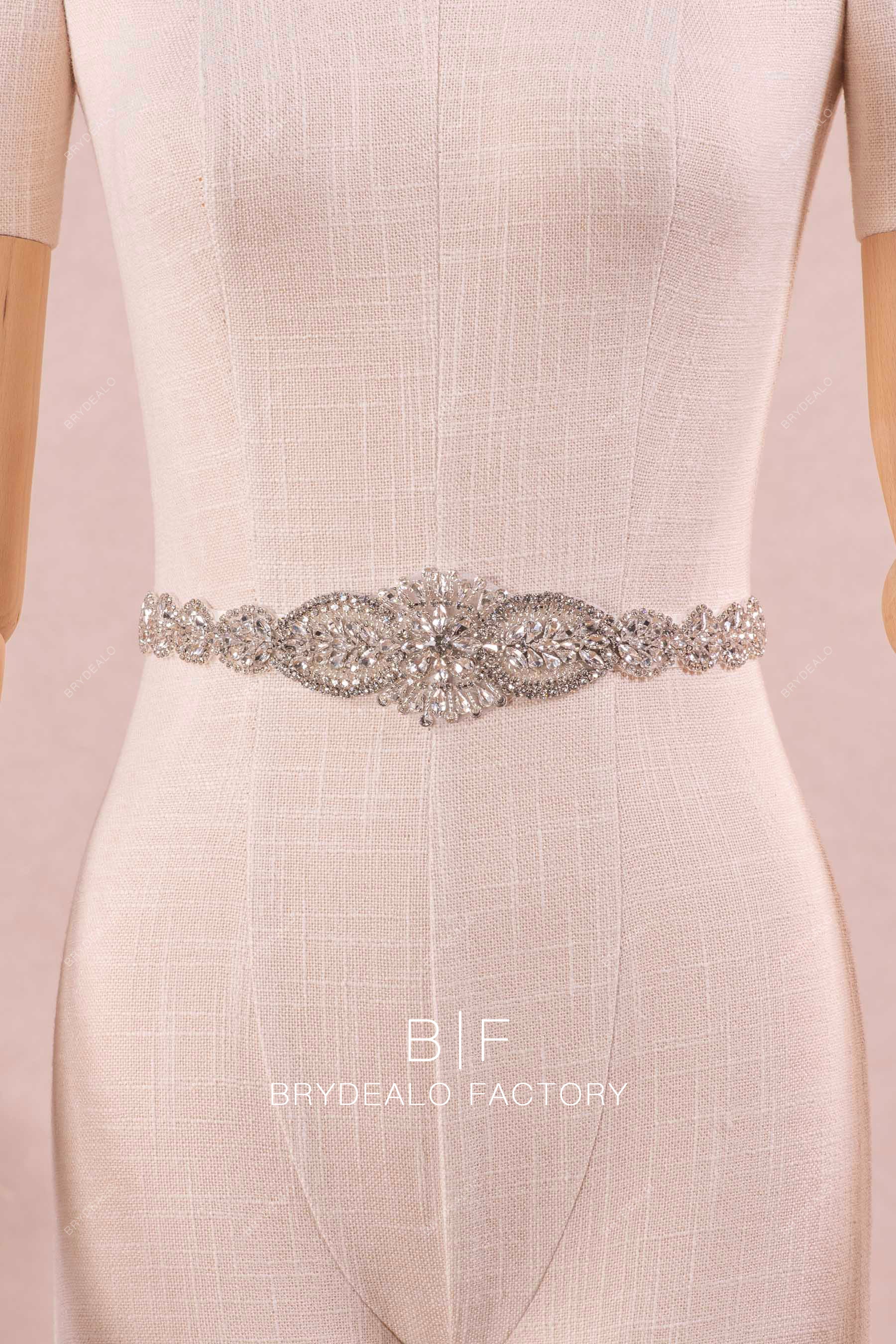 designer sparkling rhinestone wedding dress belt