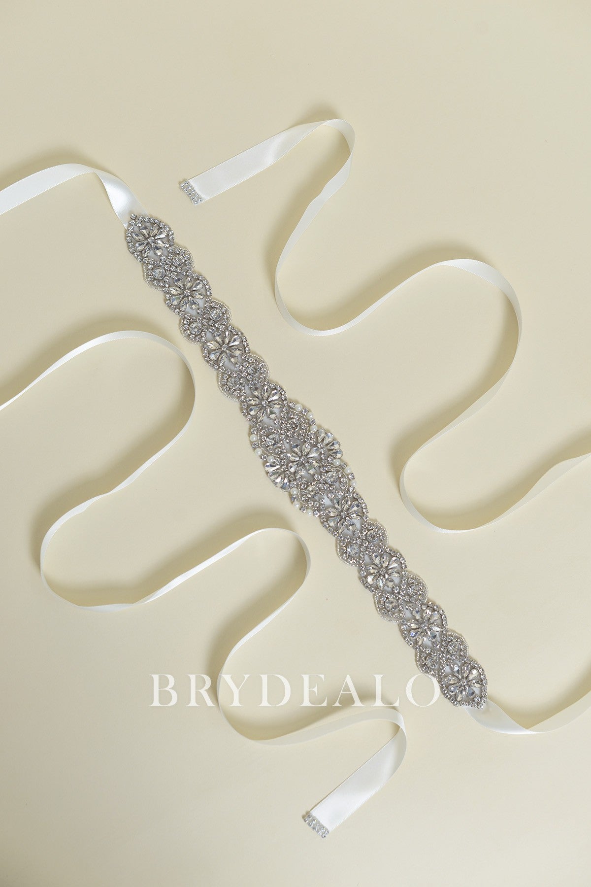 Pearls Satin Bridal Ties Belt For Sale