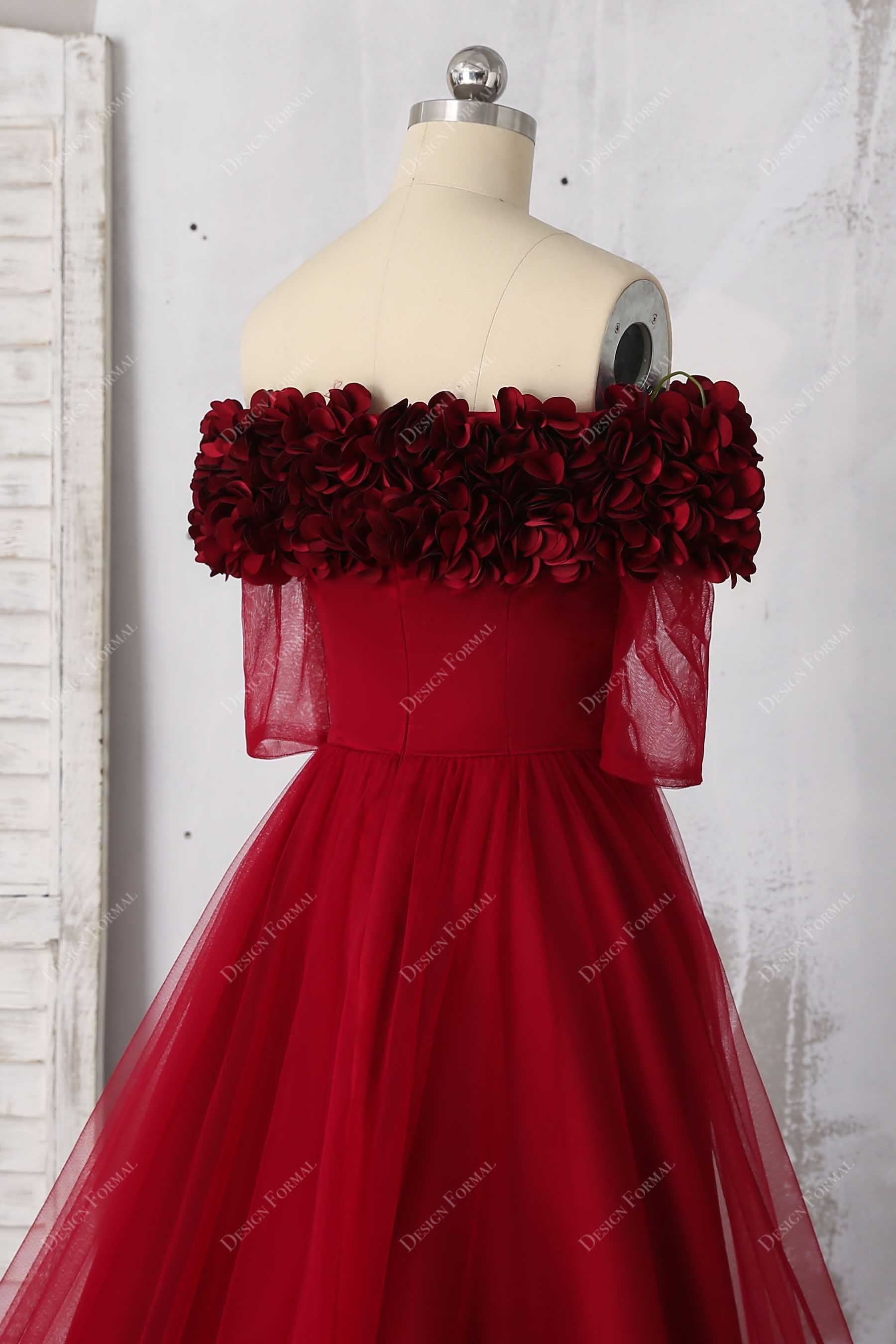 Prom dress cheap flower petals