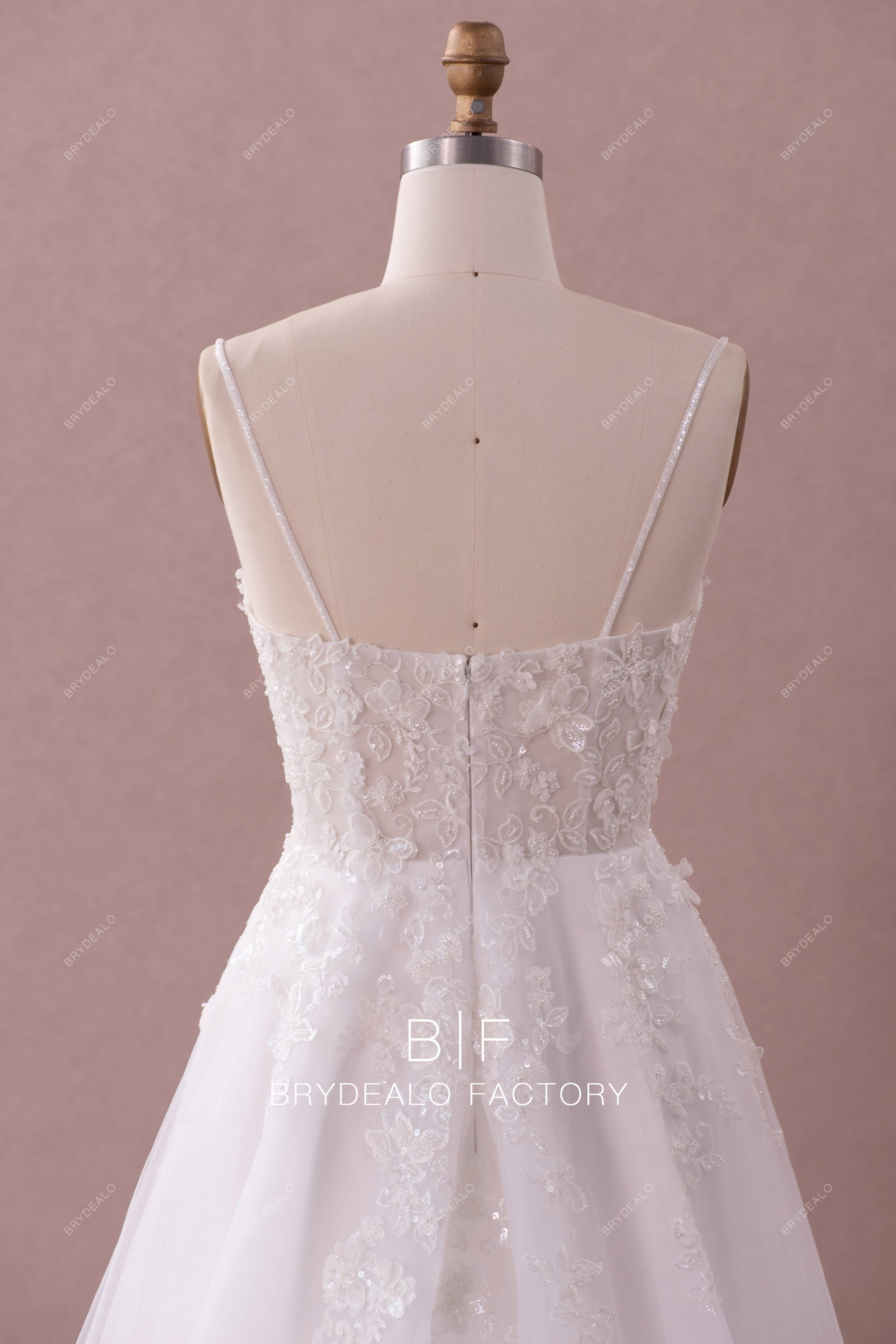 straps illusion bodice wedding dress