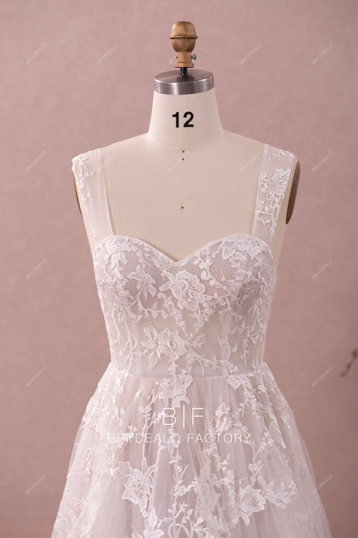 Classy White Strapless Organza Lace Hi-Low Formal Wedding Dress Bridal Dress Y9693