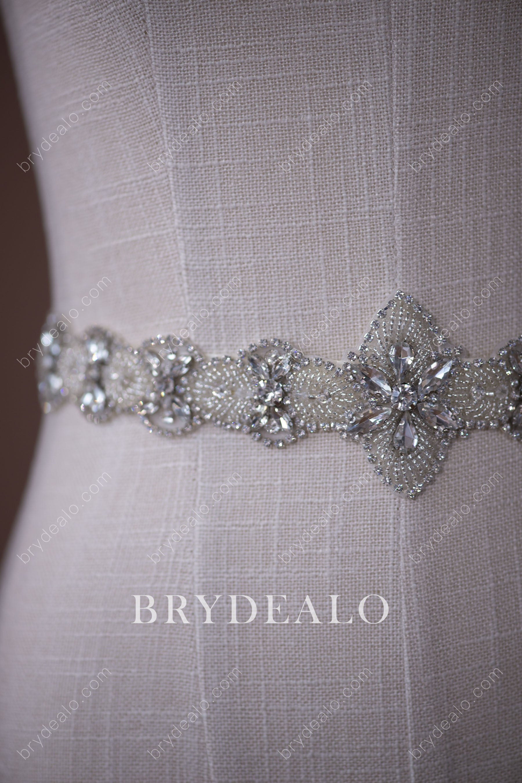 Best Sparkling Beaded Crystals Bridal Sash Online