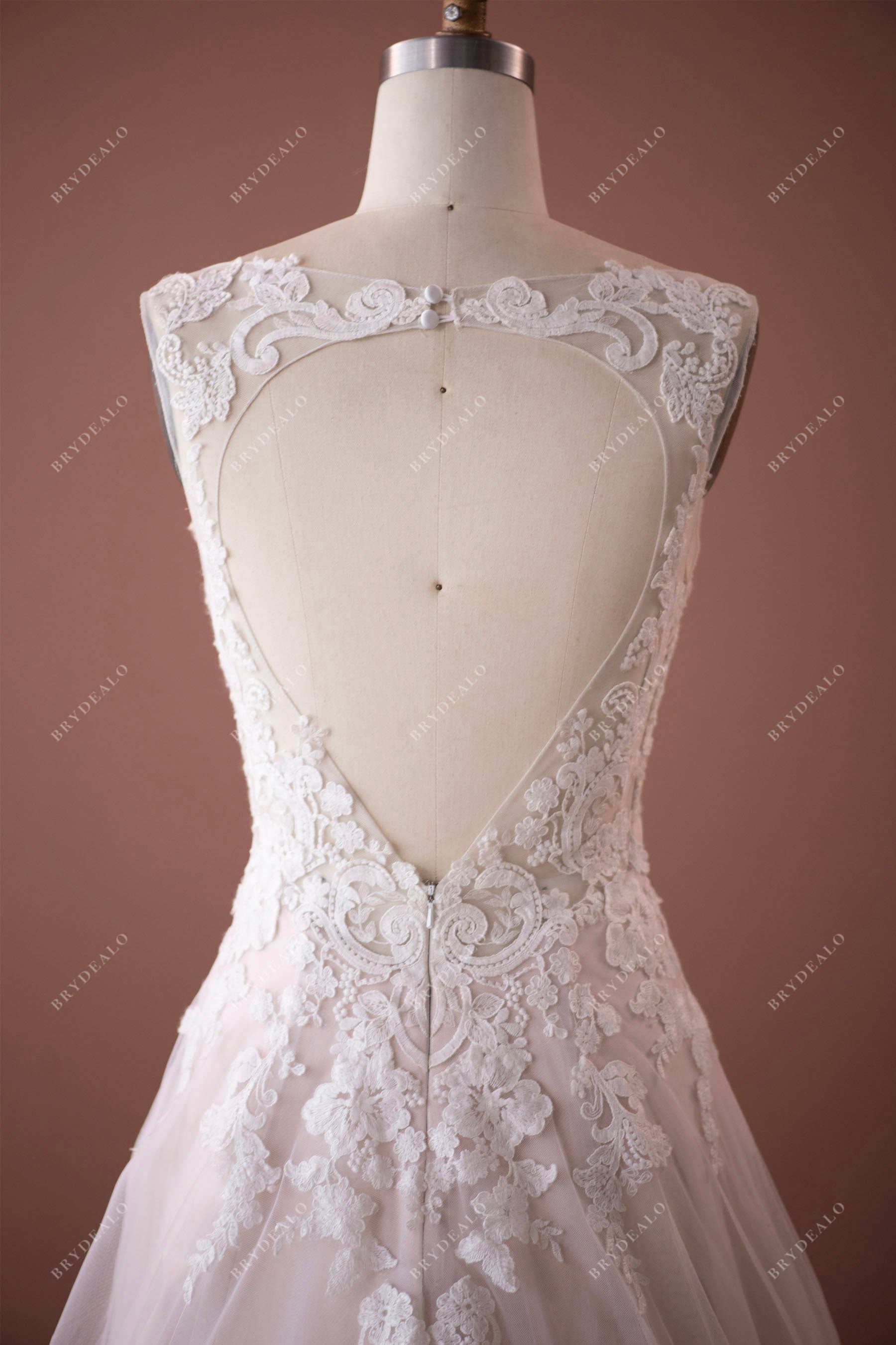 Designer Sweetheart-Cut Back Sleeveless Wedding Dress