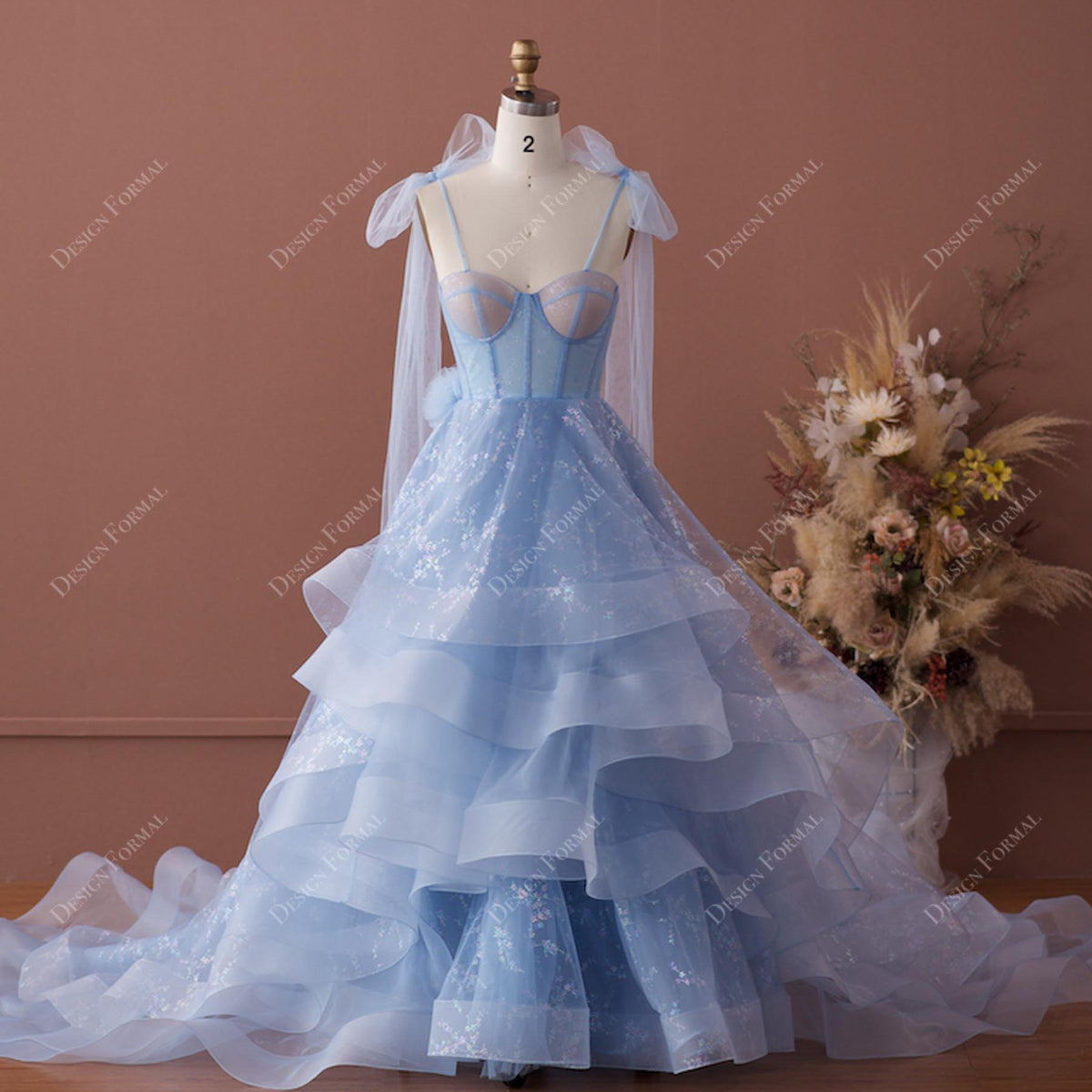 electric blue strapless dress Infinite Rope Dress Electric Blue Parachute Silk {Made to Order} main image 1
