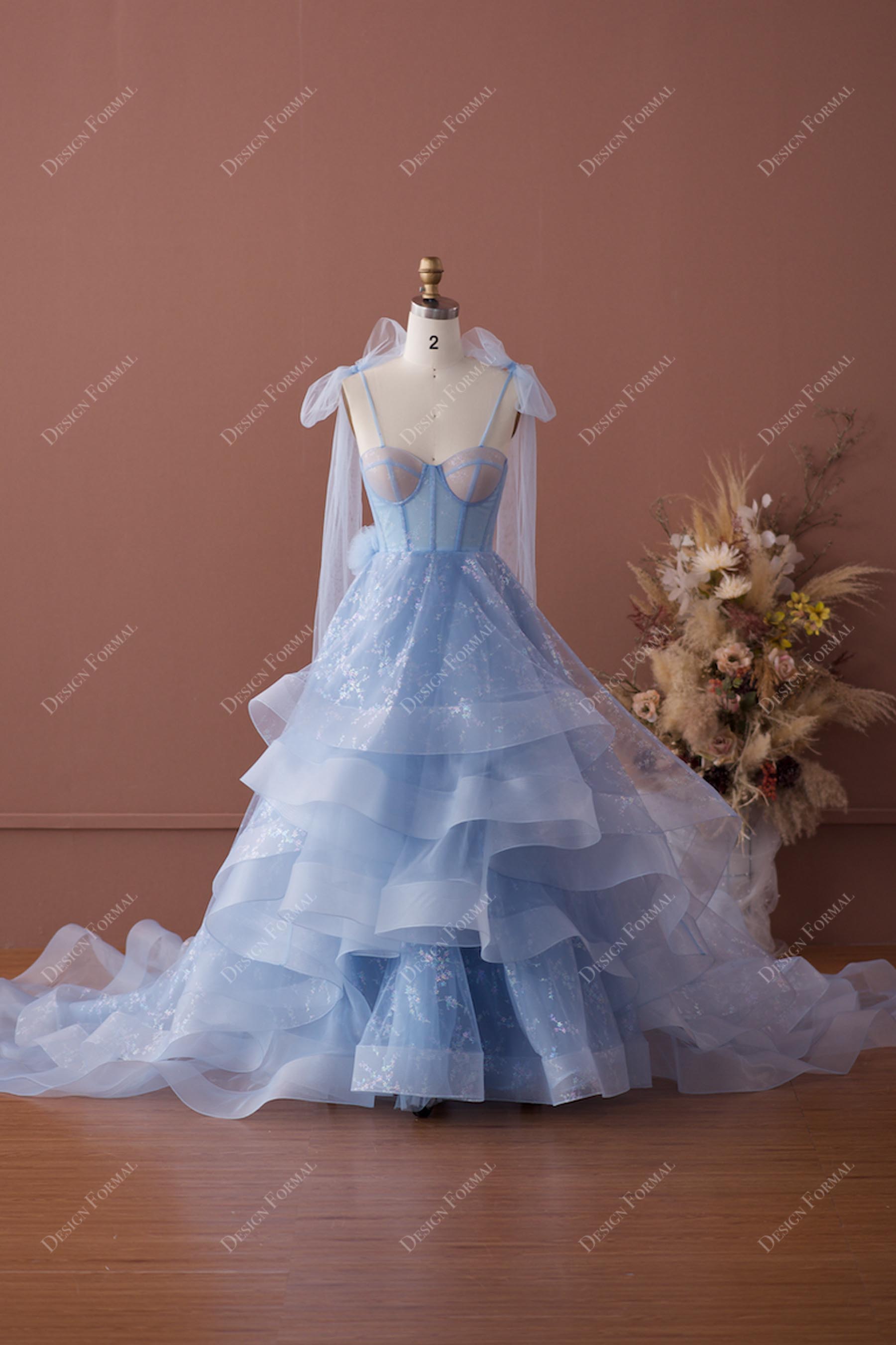 Sweetheart Neck Exposed Boning Fashion Prom Dress
