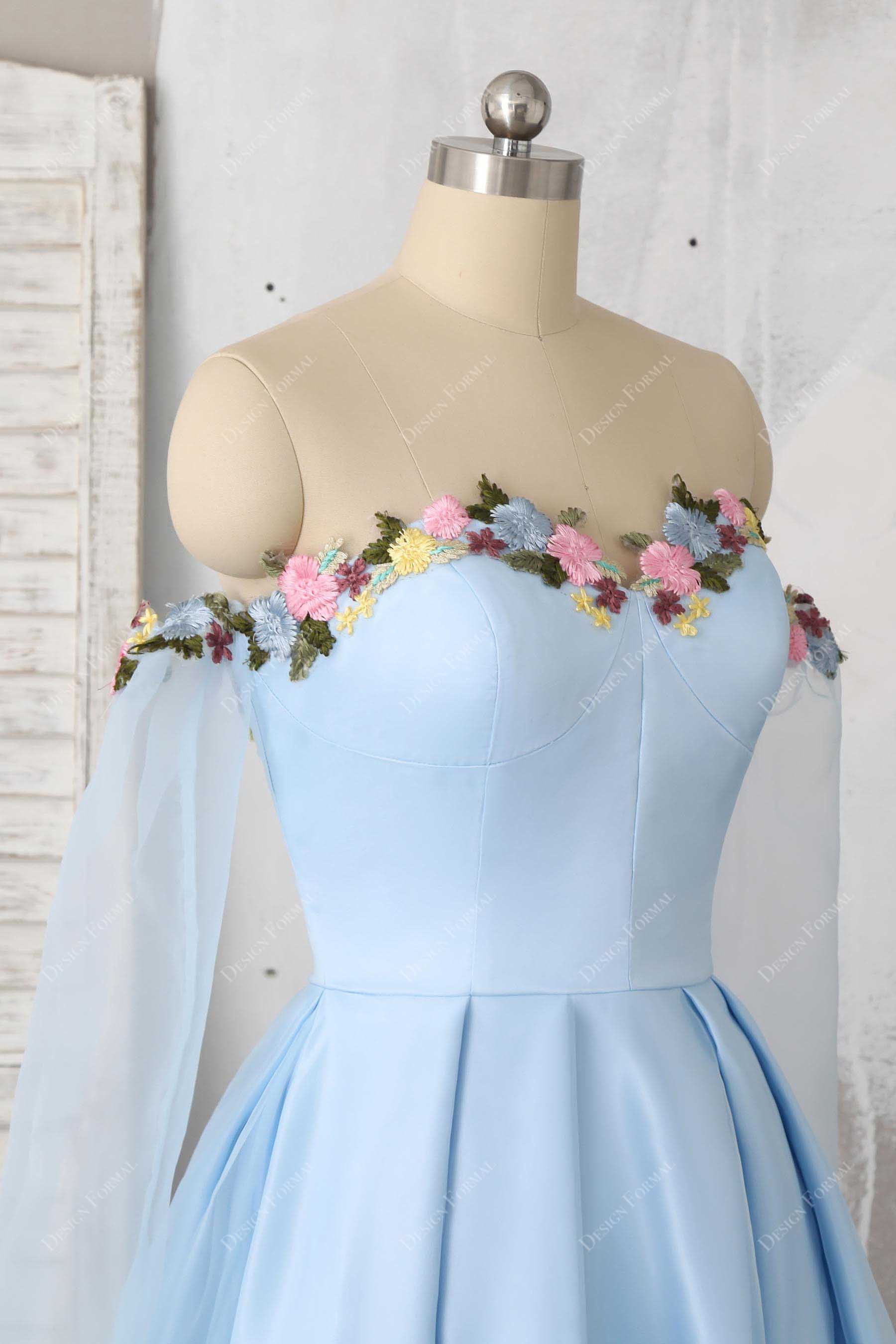 sweetheart neck flower dress