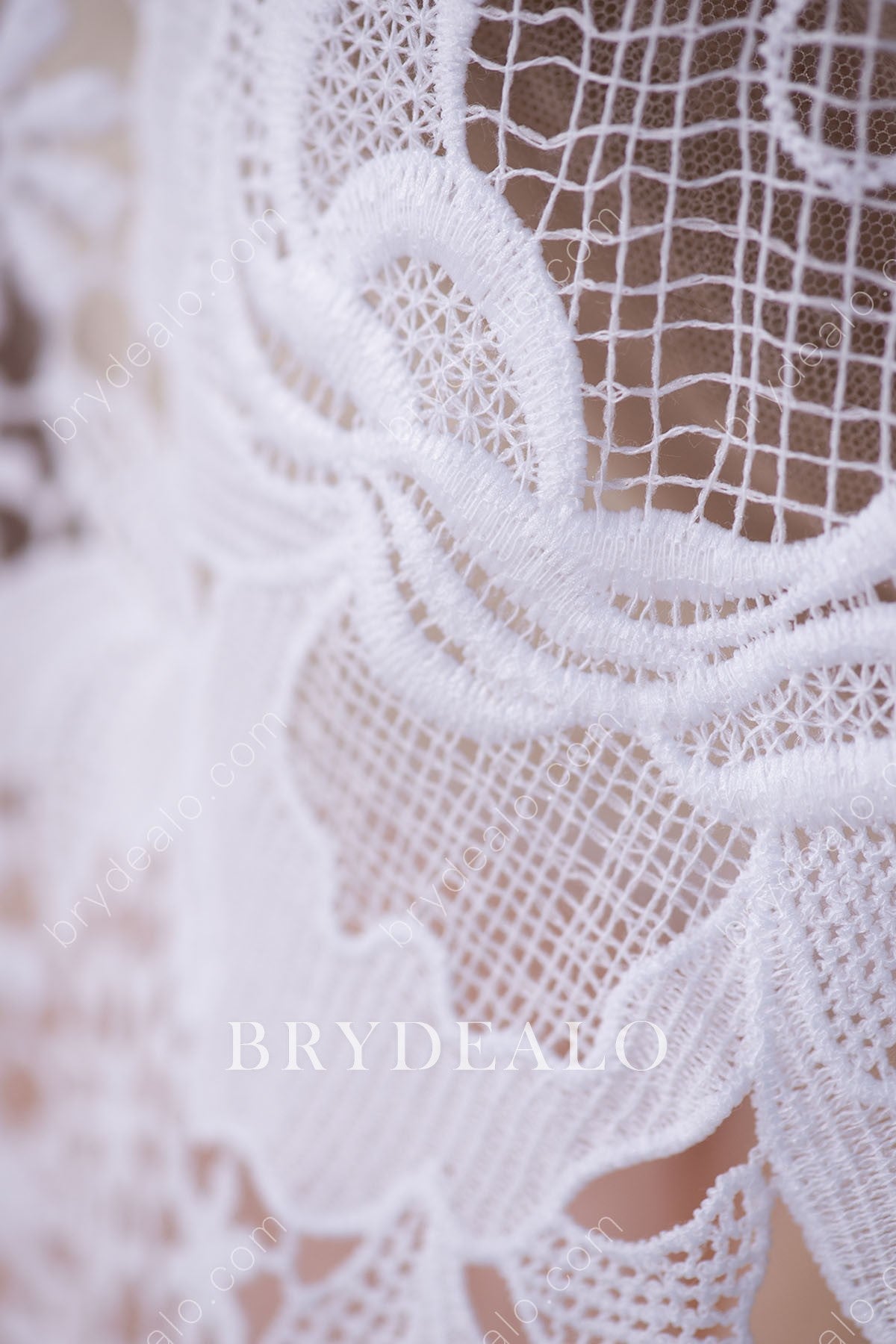 Fashion Wild Flower Crochet Bridal Lace Fabric Online