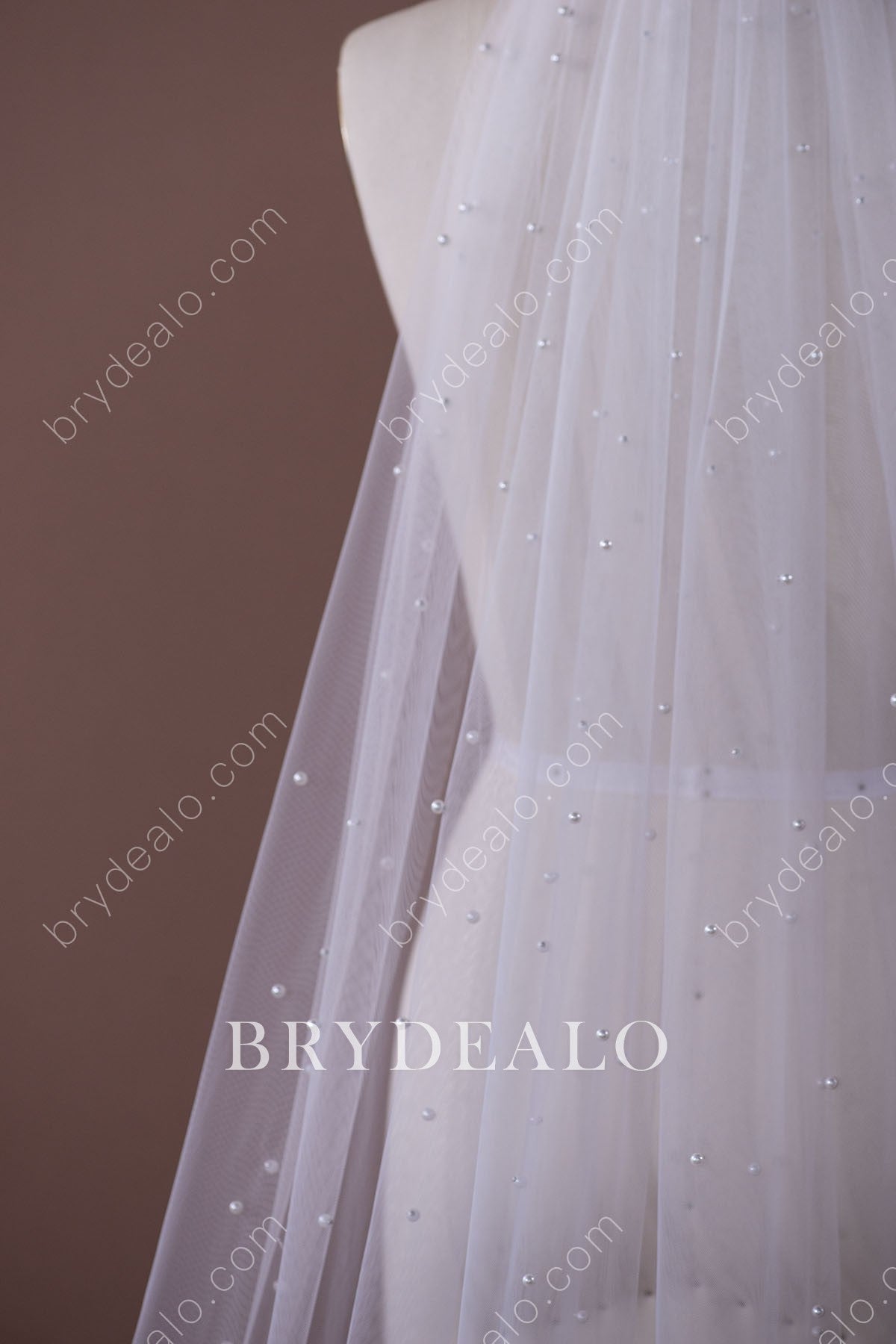 modern pearls wedding veil for sale