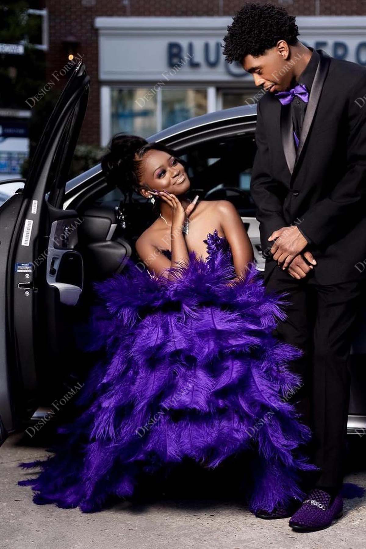 violet feather gorgeous prom dress