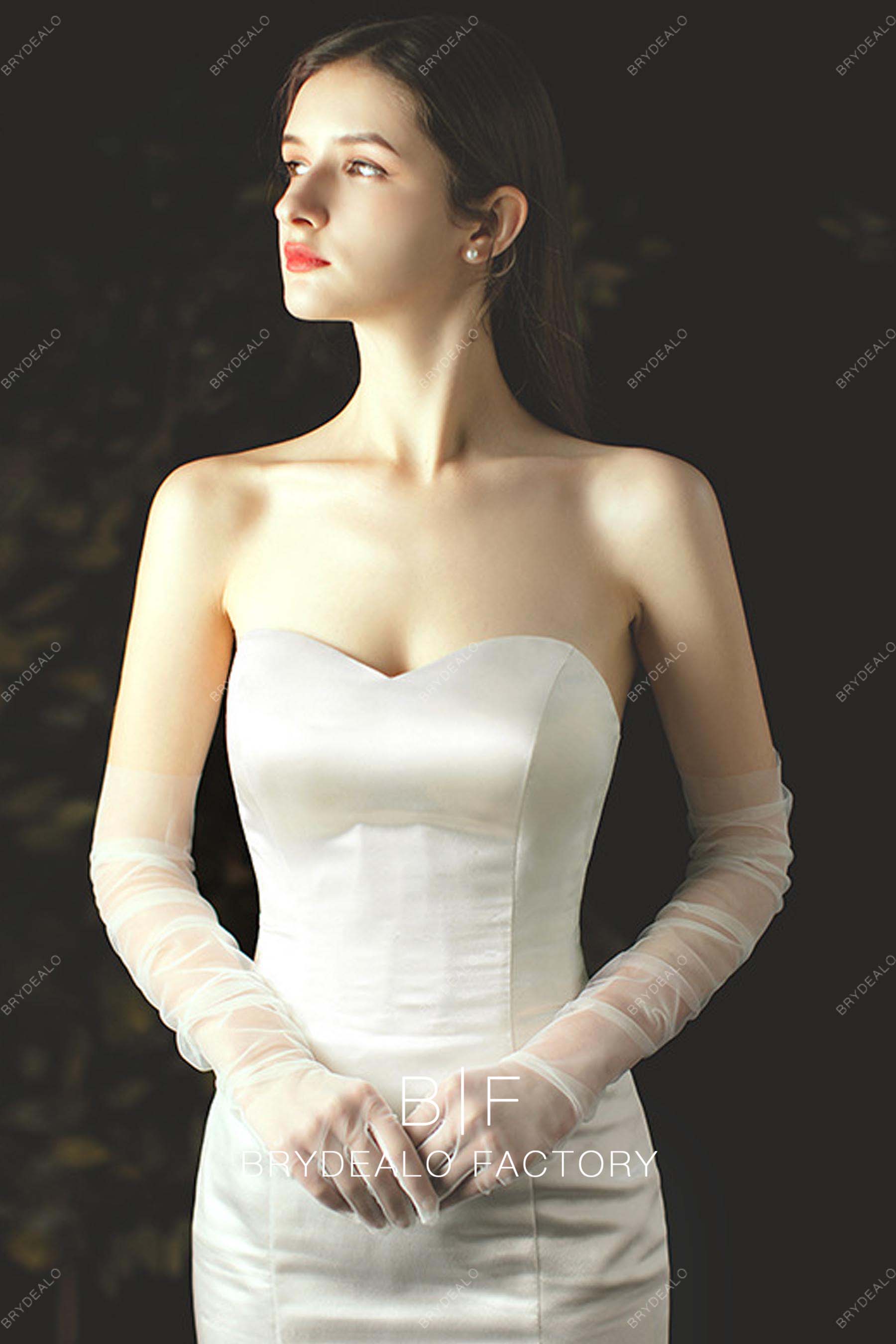 Simple Wedding Dress Gloves