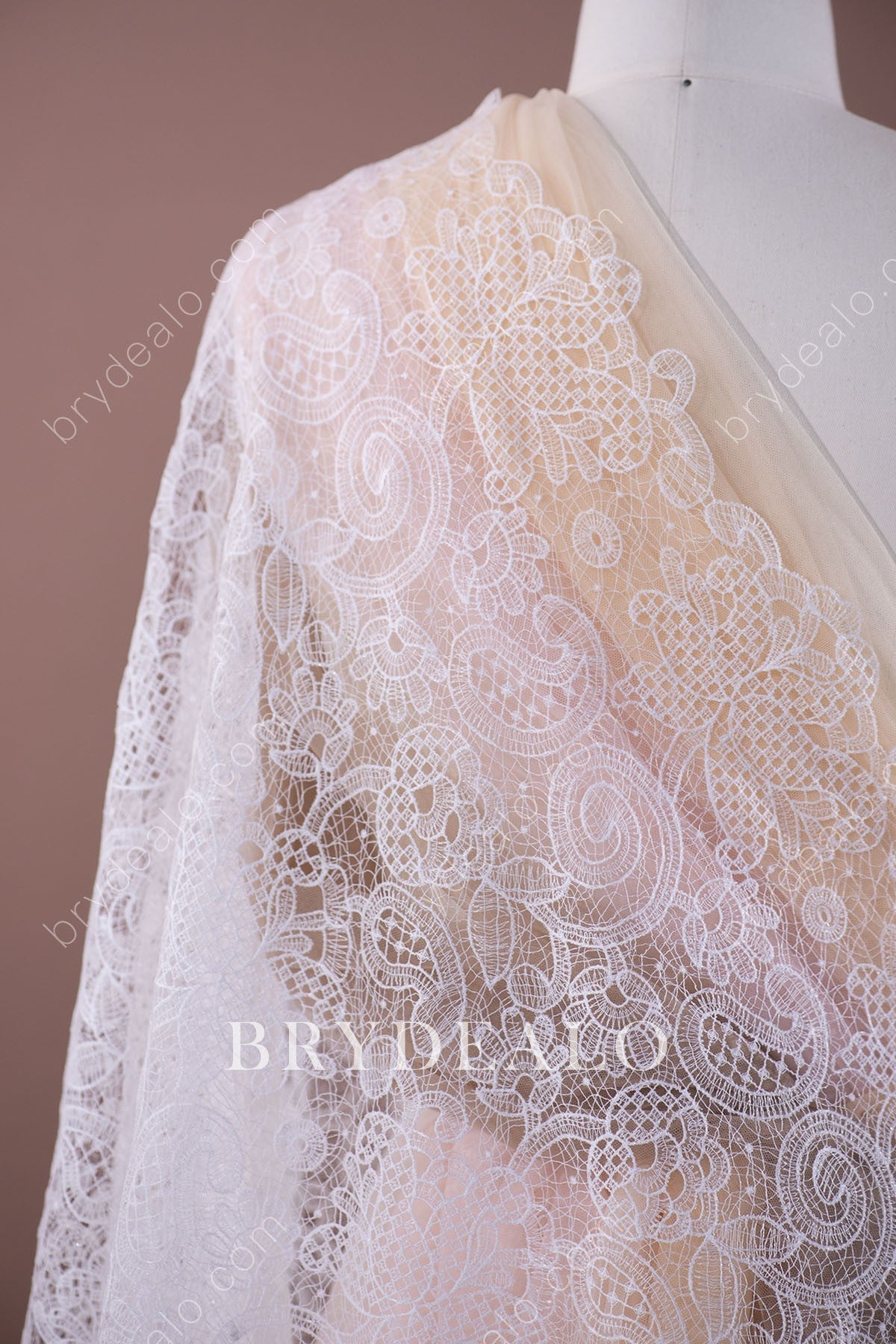 High Quality Abstract Pattern Crochet Lace Fabric ONline
