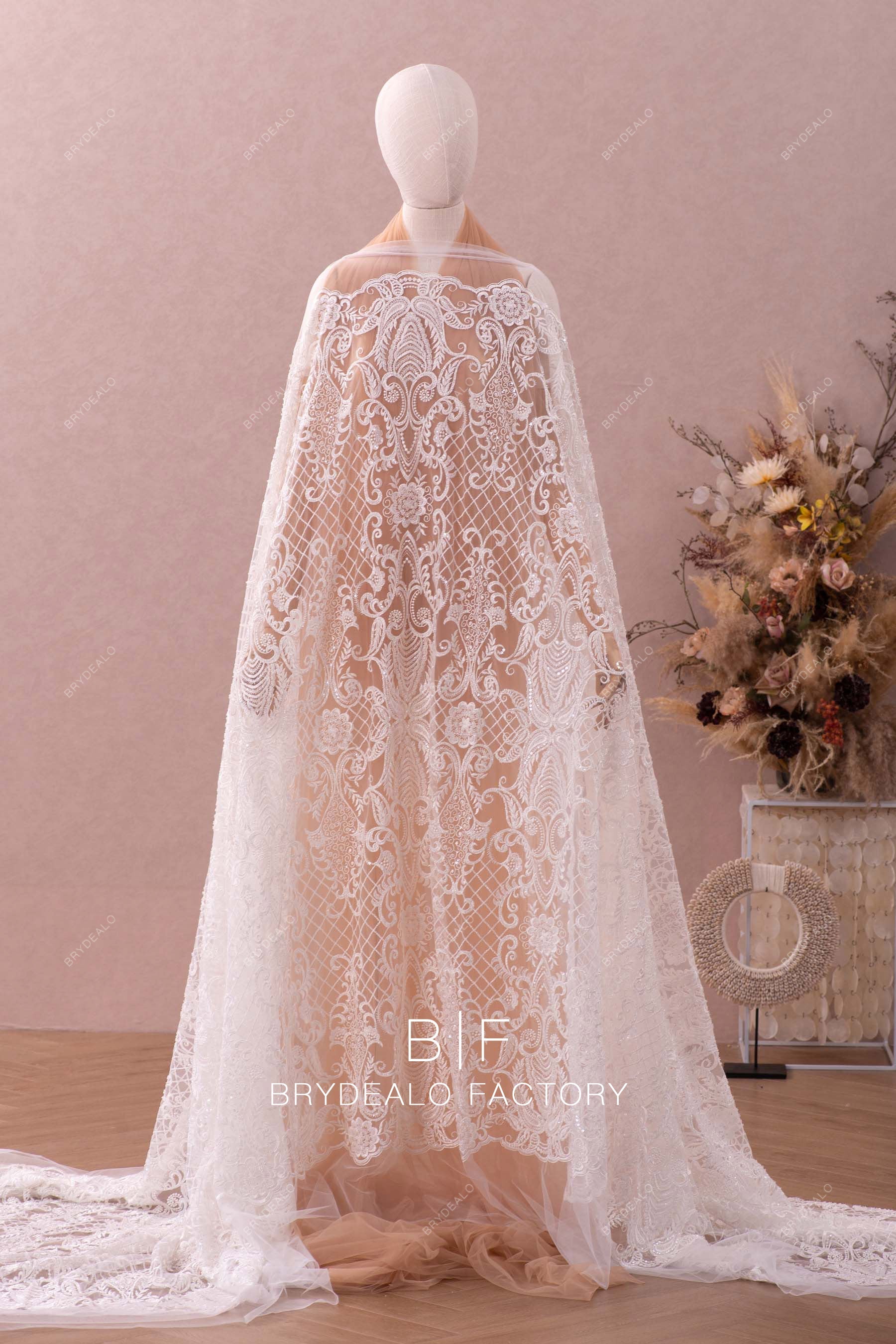 designer bridal lace fabric online