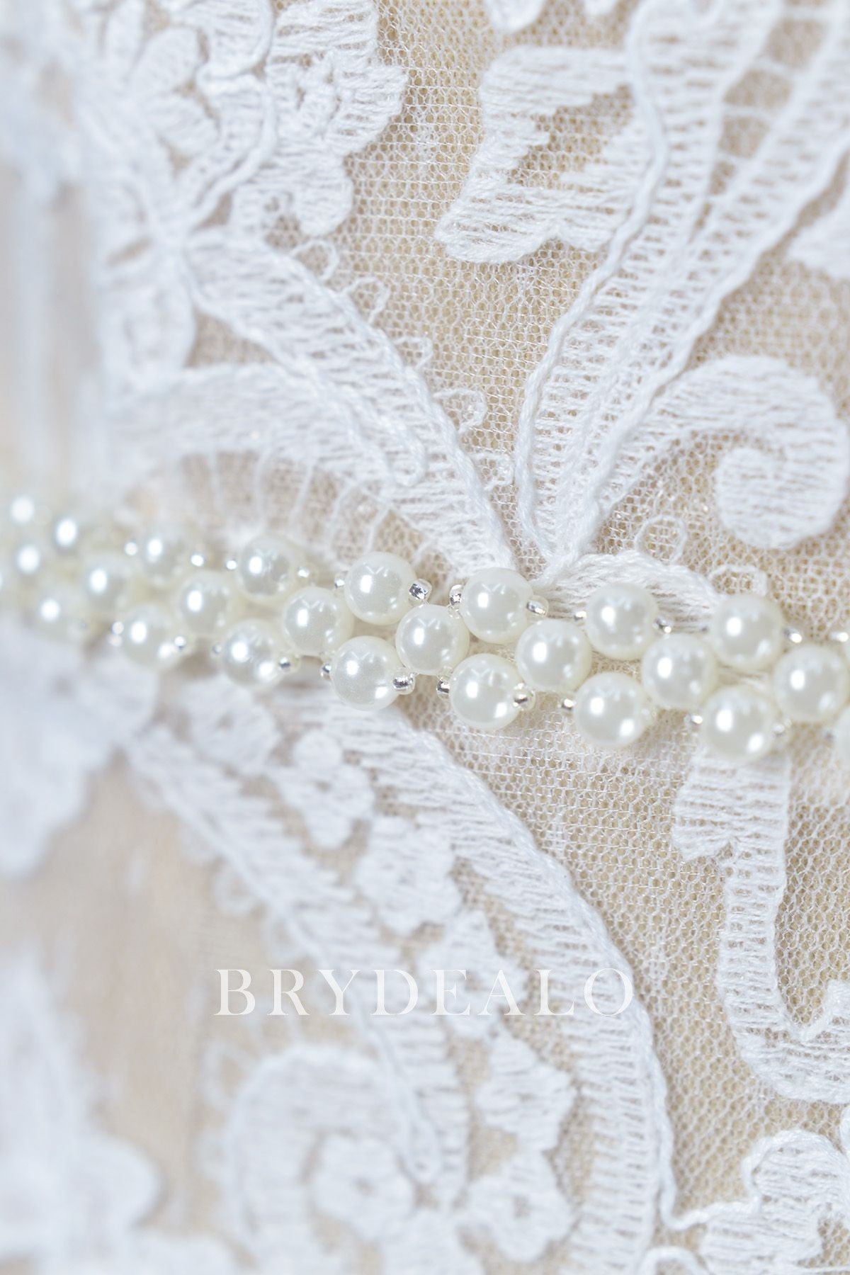 Fashionable Pearls Bridal Sash Belt 