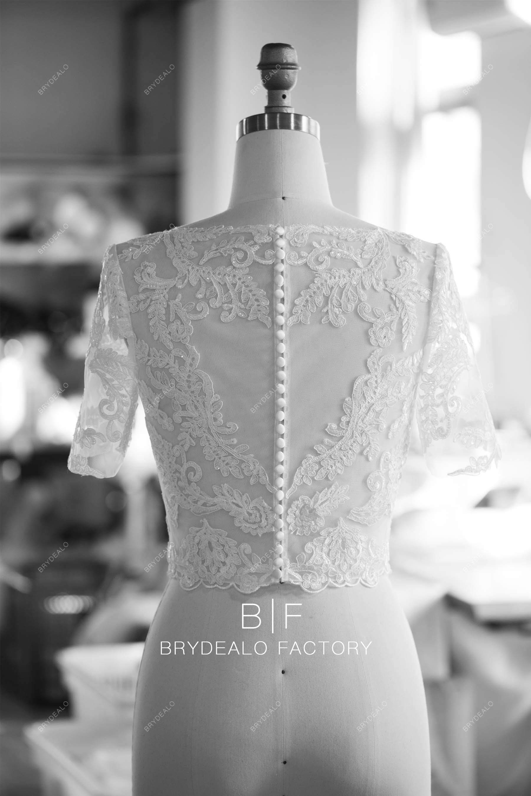 affordable factory-direct lace bridal jacket