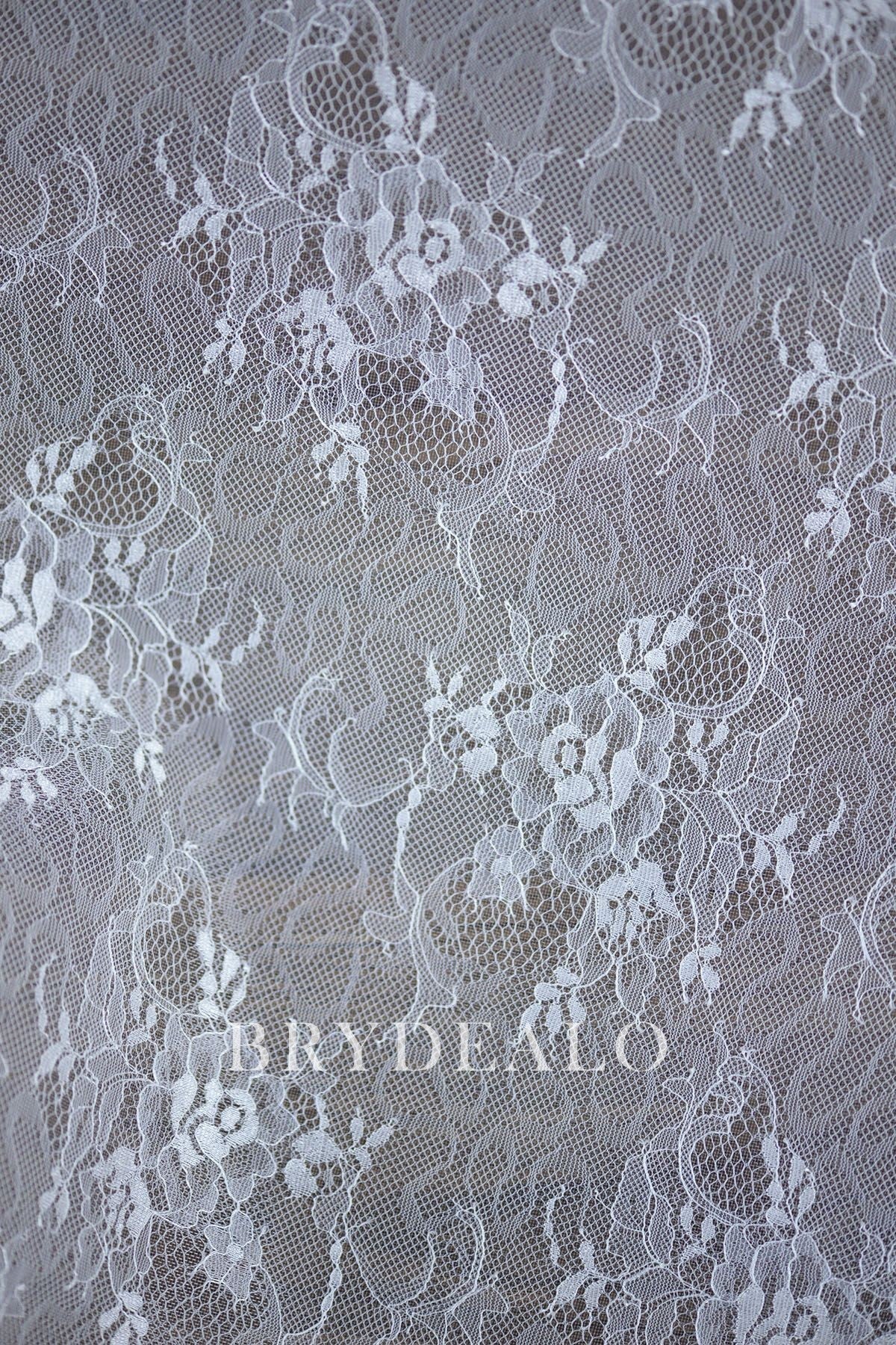 Stiff Flower Bridal Lace Fabric Online