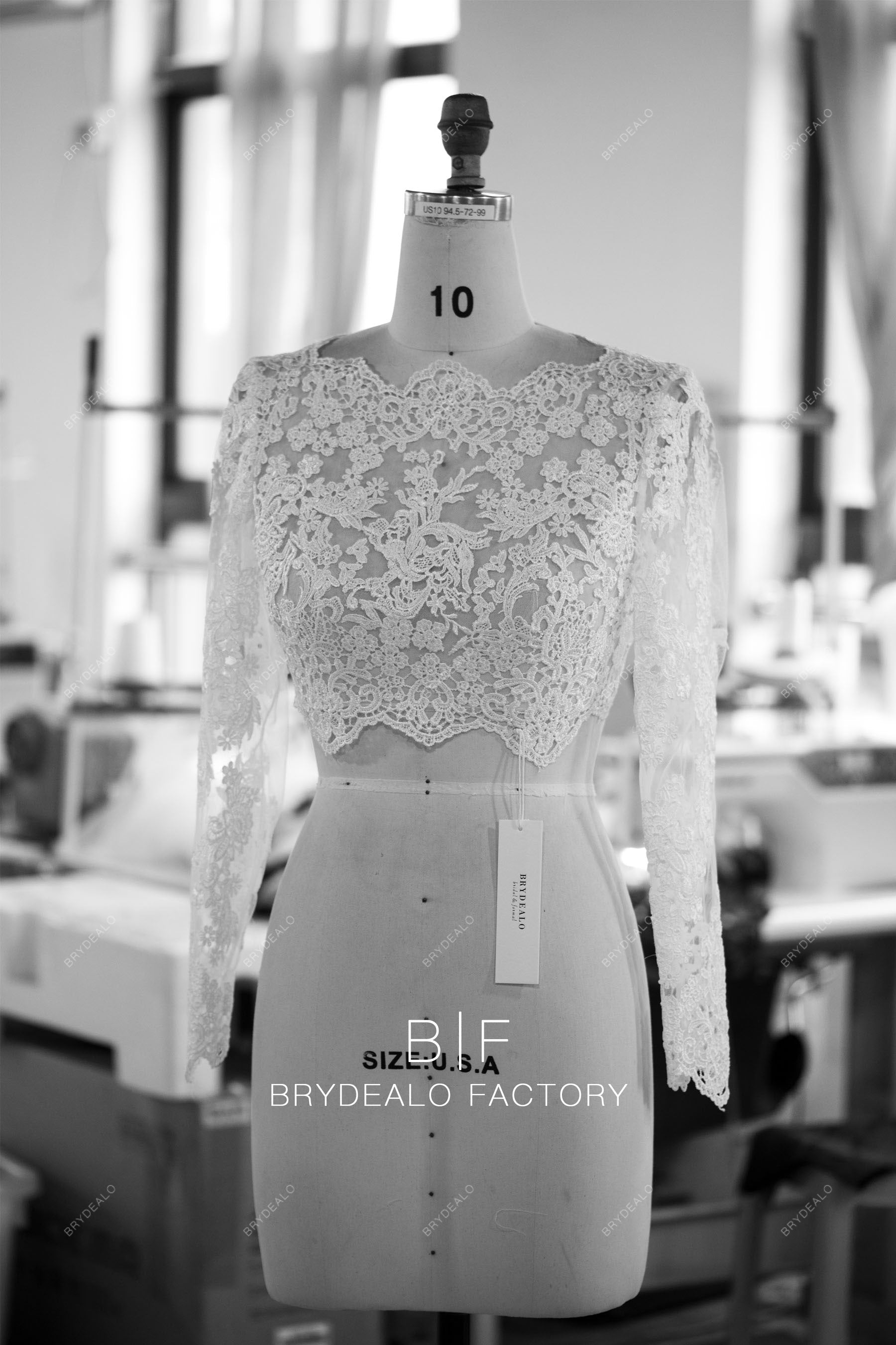 designer scalloped neck lace bridal bolero