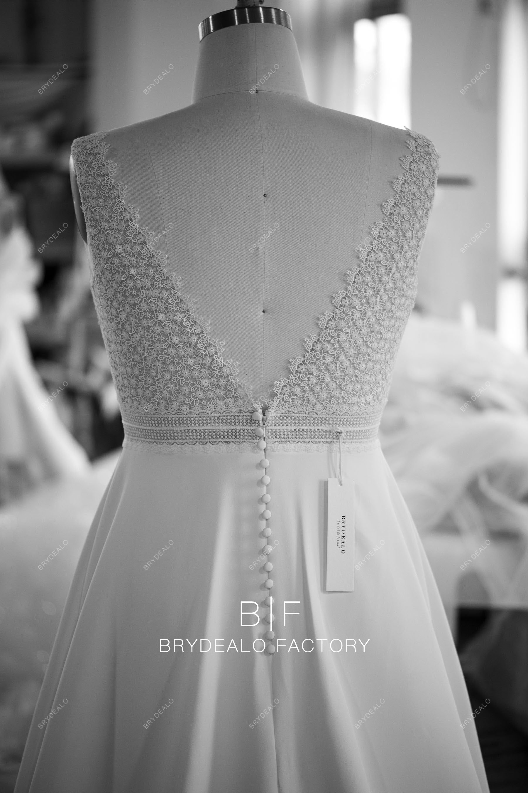 designer v-back lace wedding dress